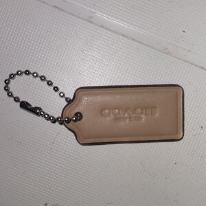 Coach Tan Leather Purse Tag